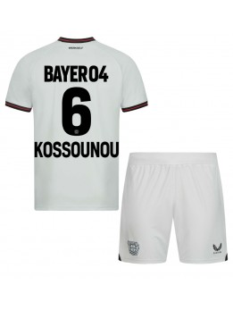 Otroški Nogometna dresi replika Bayer Leverkusen Odilon Kossounou #6 Gostujoči 2023-24 Kratek rokav (+ hlače)